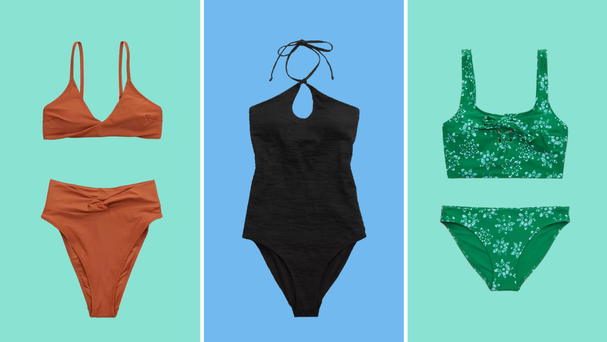 Shop all Aerie bathing suits for up to 50% off right now.