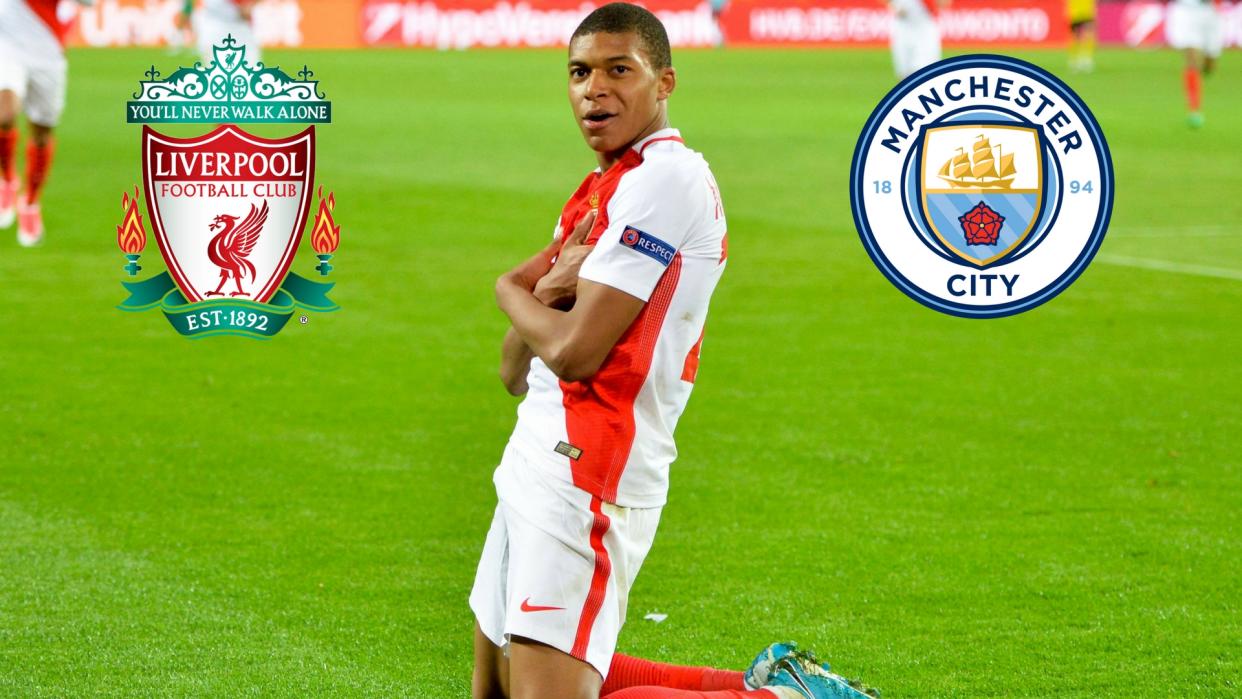 Man City and Liverpool are reportedly in the running for Kylian Mbappe.