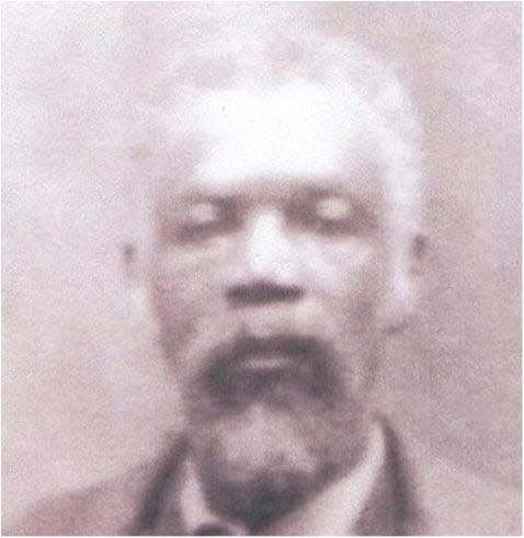 A photo of Ceasar Evens, a Brunswick County resident who fought for the Union with the U.S. Colored Troops during the Civil War. His name is one of hundreds inscribed on the sculpture "Boundless" at Wilmington's Cameron Art Museum memorializing the USCT.