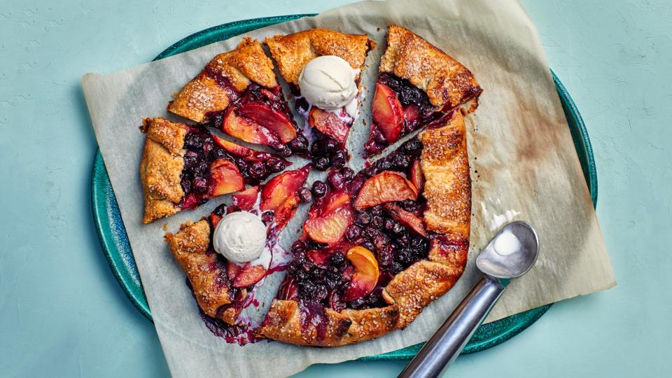 Blueberry and Peach Graham Galette