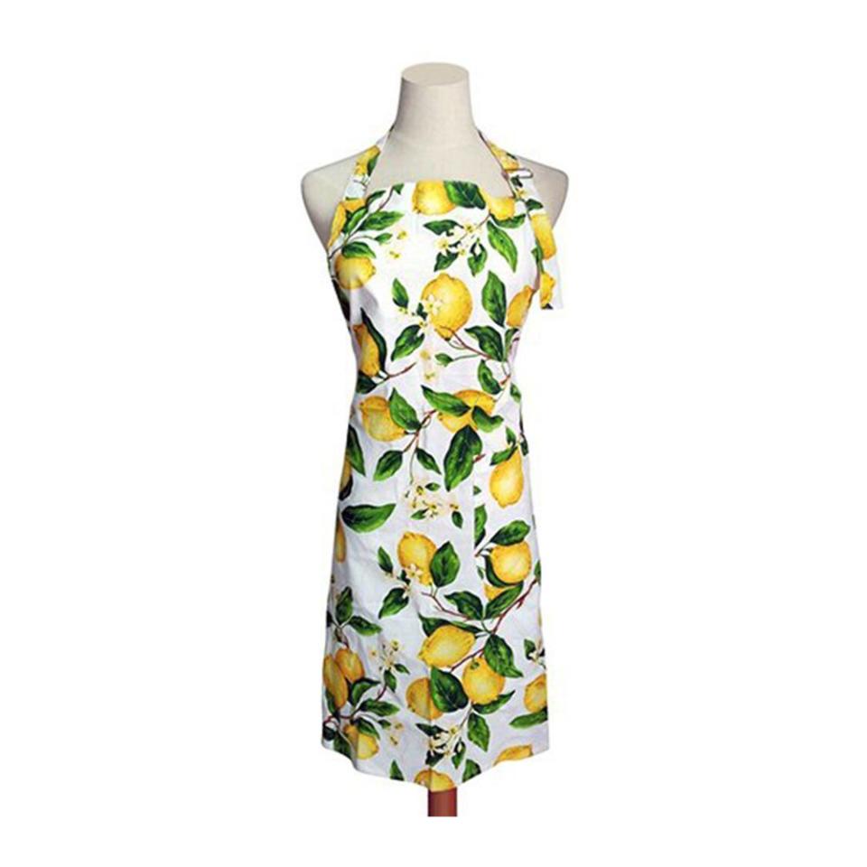 4) Lovely Lemon Tree Floral Apron for Women