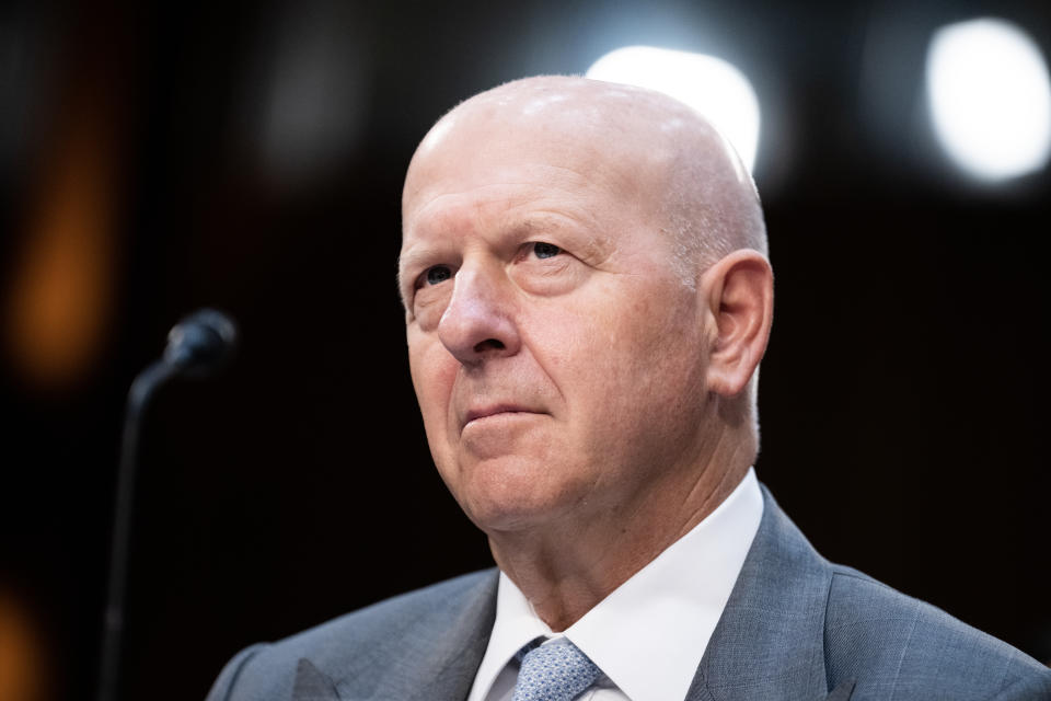 UNITED STATES - DECEMBER 6: David Solomon, CEO of Goldman Sachs, testifies during the Senate Banking, Housing, and Urban Affairs Committee hearing titled 