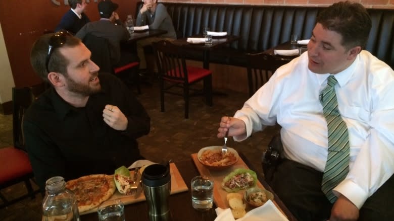 Alberta Votes: Kent Hehr takes ambivalent voter Rob Lewis to lunch