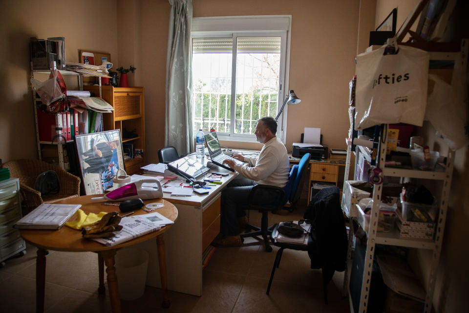 La oficina desde la que prepara su defensa para el juicio previsto el próximo mes de marzo / Foto: Fernando Ruso