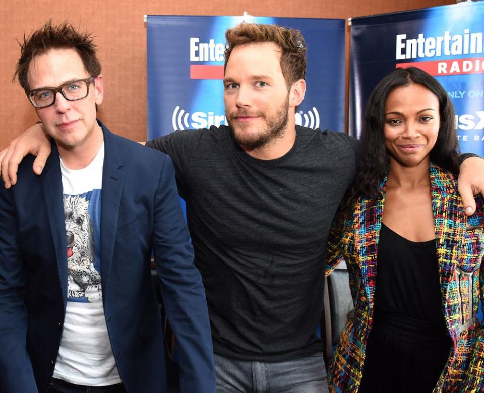 James Gunn, Chris Pratt and Zoe Saldana | Vivien Killilea/Getty