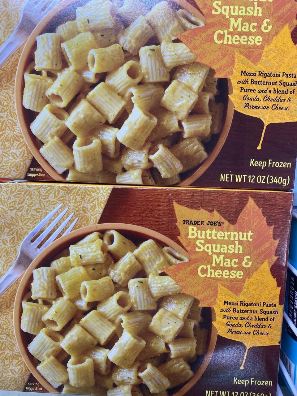 Boxes of Butternut Squash Mac 'n' Cheese.