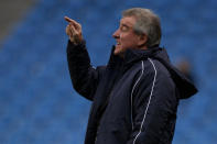 FILE - England Legend Squad's manager Terry Venables directs operations as his team play Rest of the World team during a PFA Centenary soccer match at The City of Manchester Stadium, Manchester, England, Sunday Dec. 2, 2007. Former England, Tottenham and Barcelona manager Terry Venables has died, it was announced Sunday, Nov. 26, 2023. He was 80. (AP Photo/Jon Super, file)