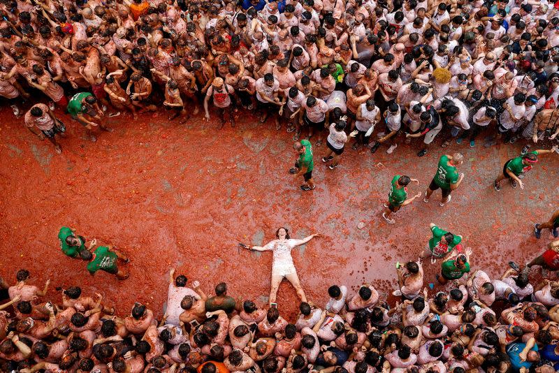 The annual "La Tomatina" food fight festival in Bunol