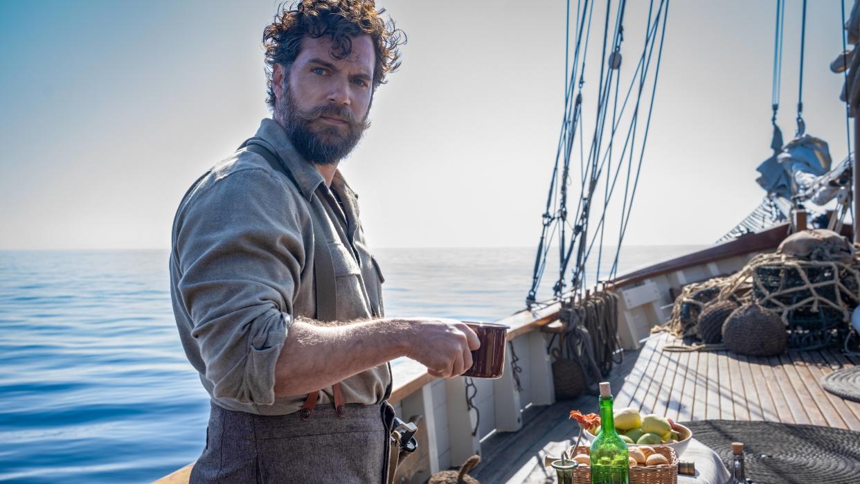  Henry Cavill on a boat in The Ministry of Ungentlemanly Warfare. 