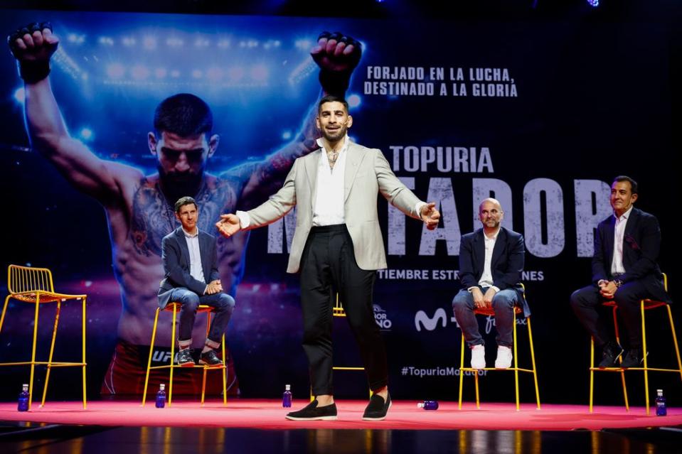 Ilia Topuria during promotion film “ Topuria: Matador” in Madrid on Wednesday, 03 July 2024.