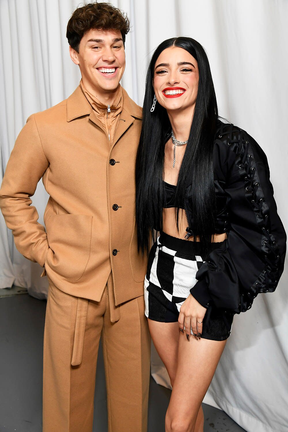 NEW YORK, NEW YORK - DECEMBER 10: Noah Beck (L) and Dixie D'Amelio attend iHeartRadio Z100 Jingle Ball 2021 on December 10, 2021 in New York City. (Photo by Kevin Mazur/Getty Images for iHeartRadio )