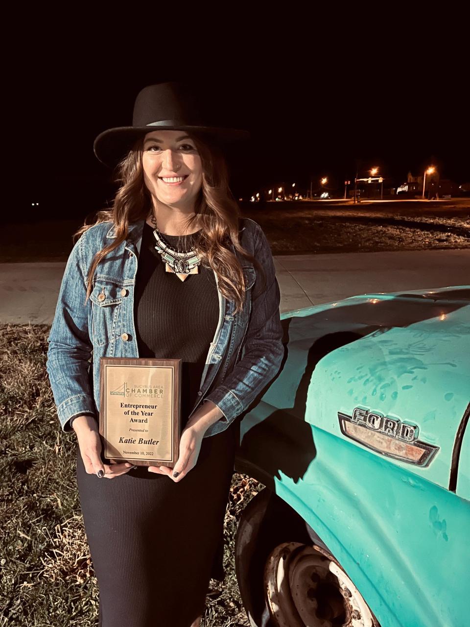 Katie Butler was named the Entrepreneur of the Year by the Bucyrus Area Chamber of Commerce in 2022.