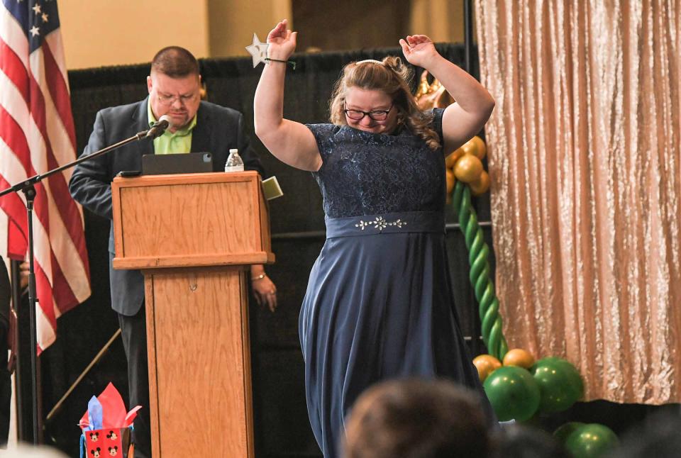 Randi Kennedy during the 6th annual Area 14 Anderson County Special Olympics 2024 You Are Beautiful Pageant at the Civic Center in Anderson, S.C. Thursday, January 18, 2024. Randi Kennedy won the future top model award.