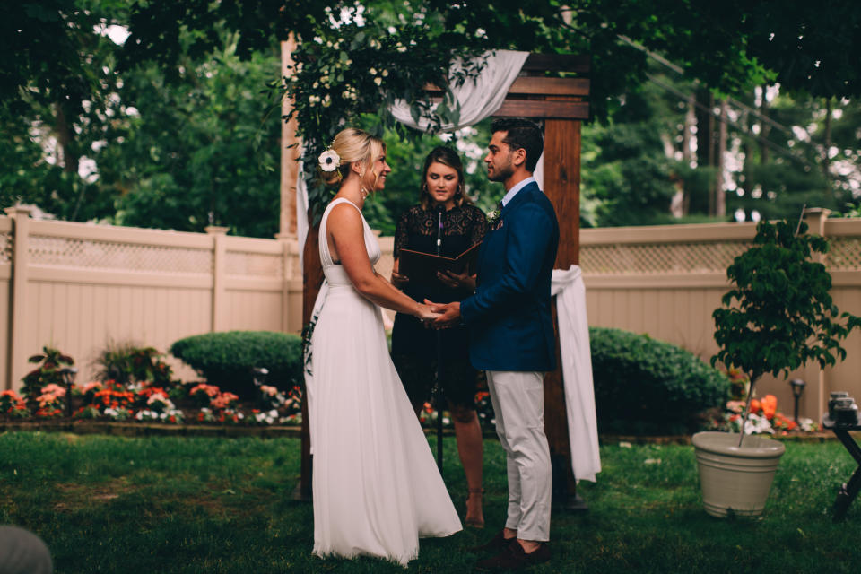 Romer and Middleton might spark a trend with lower-key wedding celebrations and incorporating more personal elements to the event. (Photo courtesy of Benjamin Romer and Melanie Middleton, photo credit to Turnquist Collective.)