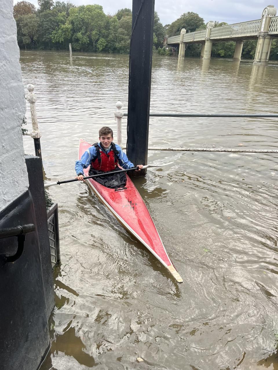 When water levels ride, people can paddle right up to the Bulls Head. (Twitter/BullsHead)