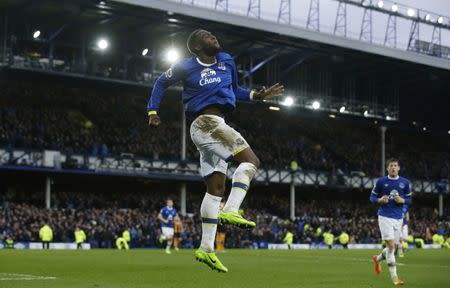 Everton v Hull City - Premier League - Goodison Park - 18/3/17 Everton's Romelu Lukaku celebrates scoring their third goal Reuters / Andrew Yates Livepic