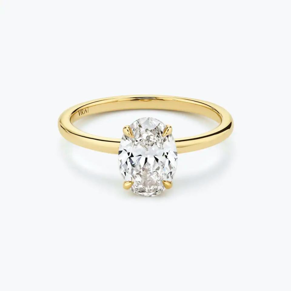 Vrai the signature oval engagement ring, engagement rings under 1000