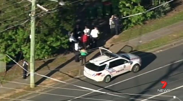 An aerial shot of the scene. Source: 7 News.
