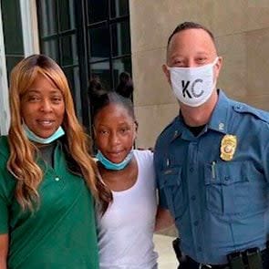 Shetara Sims; her 12-year-old daughter, Rakiya Edmondson; and police sergeant Jake Becchina