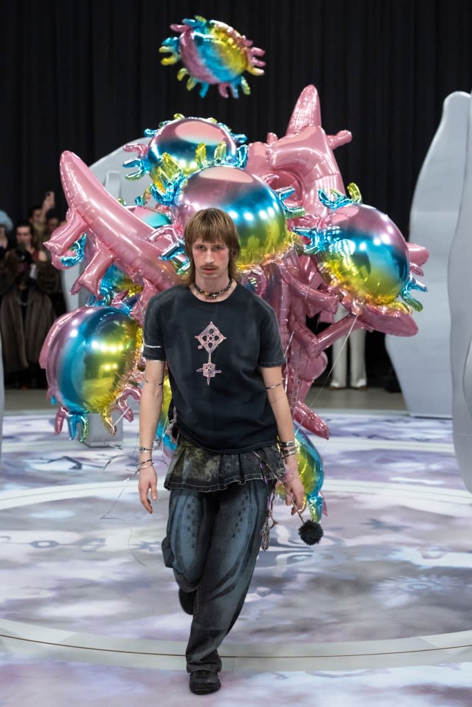The unorthodox catwalk has gone viral. Getty Images