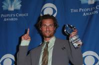 10 January 2006 - Los Angeles, California - Matthew McConaughey, winner of Favorite Male Action Star. The 32nd People Choice Awards - Press Room held at The Shrine. Photo Credit: Giulio Marcocchi/Sipa Press/press.037/Color Space SRGB/0601110732