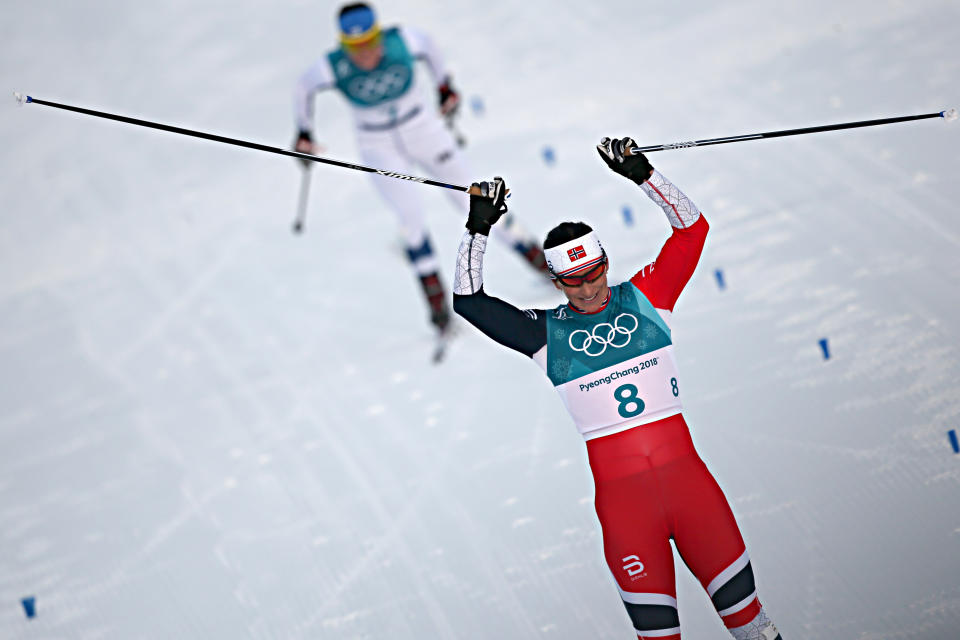 On Saturday, Norway's Bjoergen became the most decorated female Olympian of all-time, winning her 11th medal.