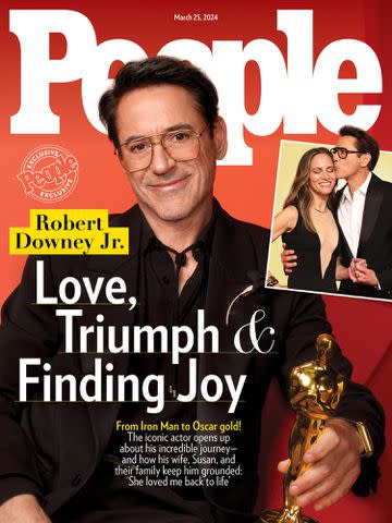 <p>©A.M.P.A.S./Matt Sayles/courtesy of the Academy</p> Robert Downey Jr. on the cover of PEOPLE's Oscars issue