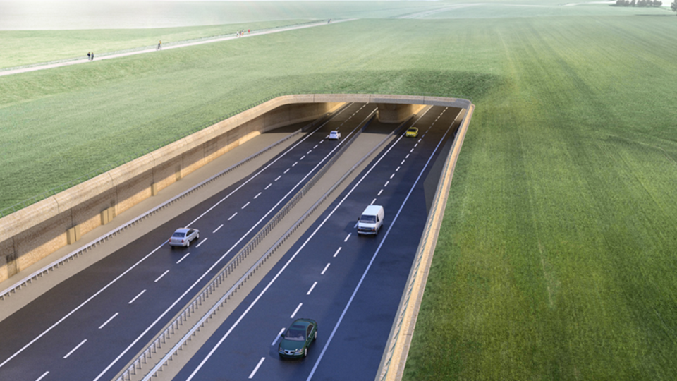 Computer generated image of what the tunnel could look like (Highways England)