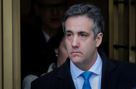 Michael Cohen, exabogado del presidente Donald Trump, sale de una corte tras escuchar sentencia, en Nueva York. 12 de diciembre de 2018. REUTERS/Brendan McDermid