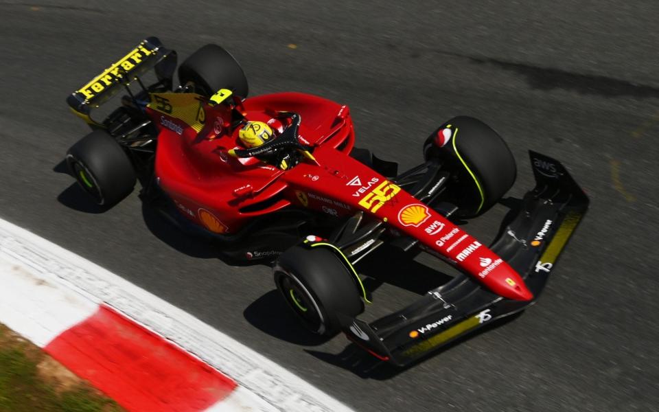 Carlos Sainz of Spain driving (55) the Ferrari F1-75 on track during practice ahead of the F1 Grand Prix of Italy at Autodromo Nazionale Monza on September 09, 2022 in Monza, Italy - Getty Images Europe 