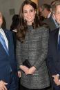 Shortly after the announcement of her pregnancy with Charlotte, Kate joined William in New York, sporting a coat by US designer Tory Burch with jeans.