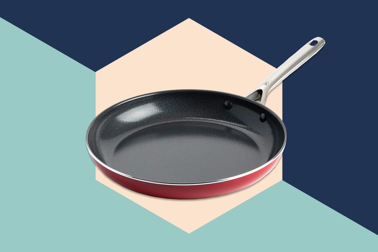 Red Volcano Textured Healthy Ceramic Nonstick Frying Pan/Skillet