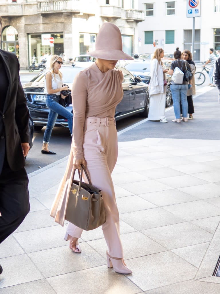 A gray Birkin with gold hardware will set you back at least $18,000. GC Images