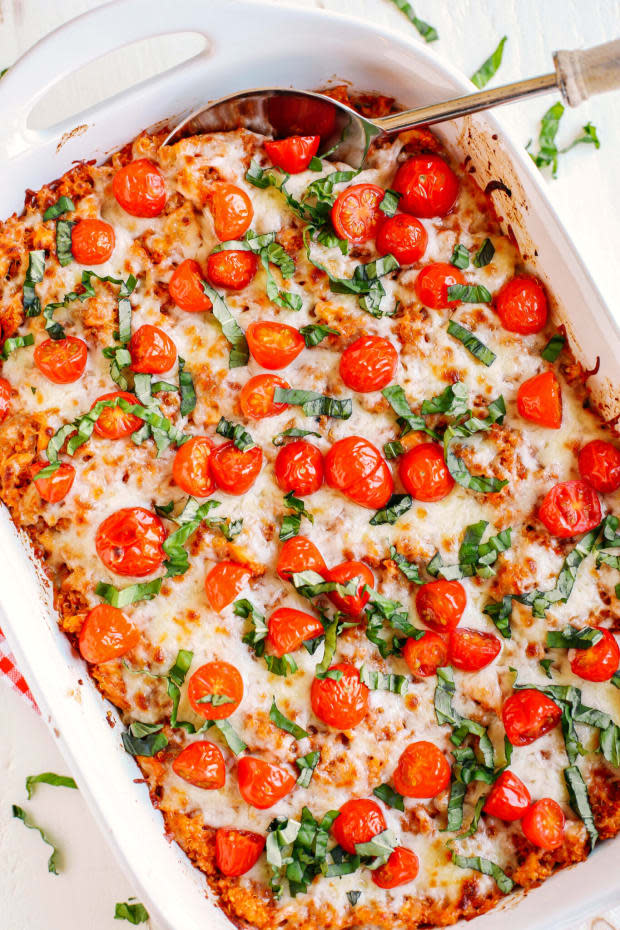 <p><a href="https://www.eatyourselfskinny.com/cheesy-caprese-chicken-quinoa-casserole/" rel="nofollow noopener" target="_blank" data-ylk="slk:Eat Yourself Skinny;elm:context_link;itc:0;sec:content-canvas" class="link ">Eat Yourself Skinny</a></p>