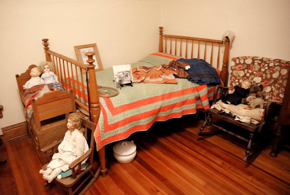 A child's bedroom is pictured at the Moore-Lindsay Historical House Museum.