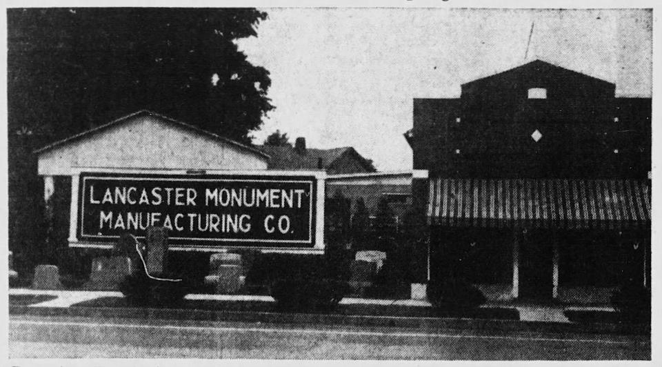 The Lancaster Monument Manufacturing Co. (after company changed its name in May 1940) is shown in this photo at 418 S. Broad St. This photo appeared in the E-G on 26 April 1941.