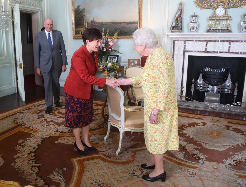 Dame Patsy Reddy with the Queen (Victoria Jones/PA) (PA Archive)