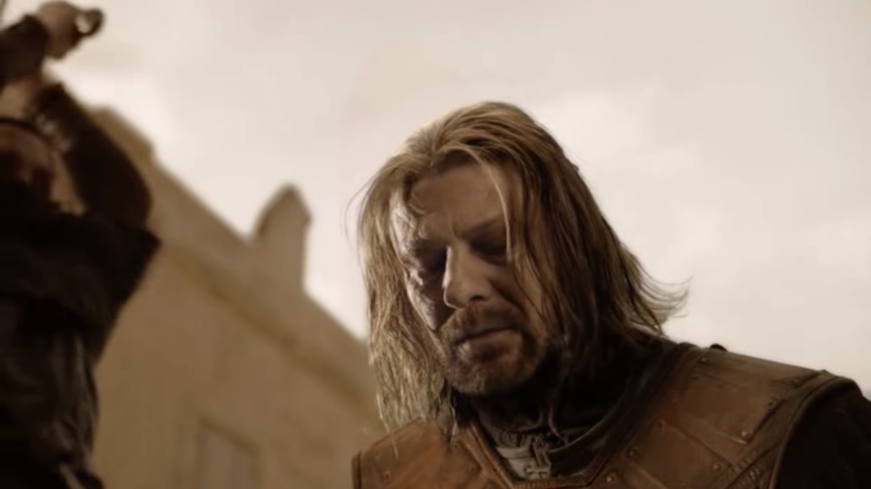 Ned Stark just before he's beheaded