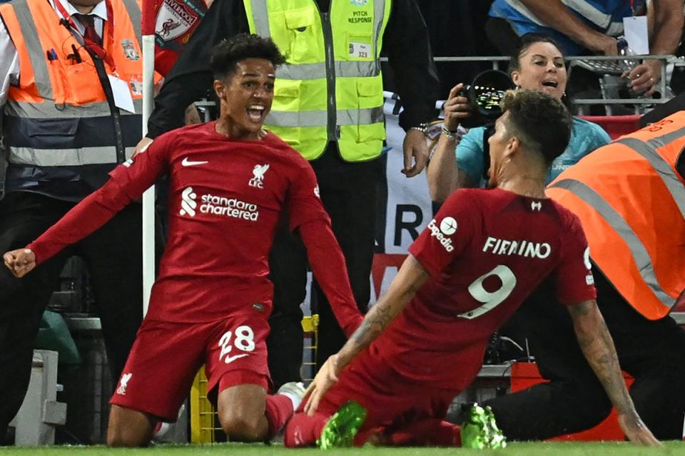 Roberto Firmino has been impressed with Fabio Carvalho  (AFP via Getty Images)