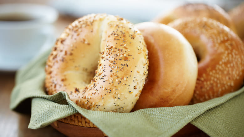 Basket of bagels