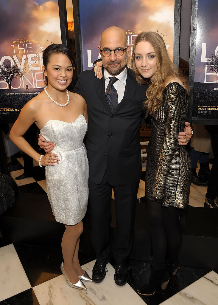 The Lovely Bones NY Premiere 2009 Nikki Soon Hoo Stanley Tucci Saorise Ronan