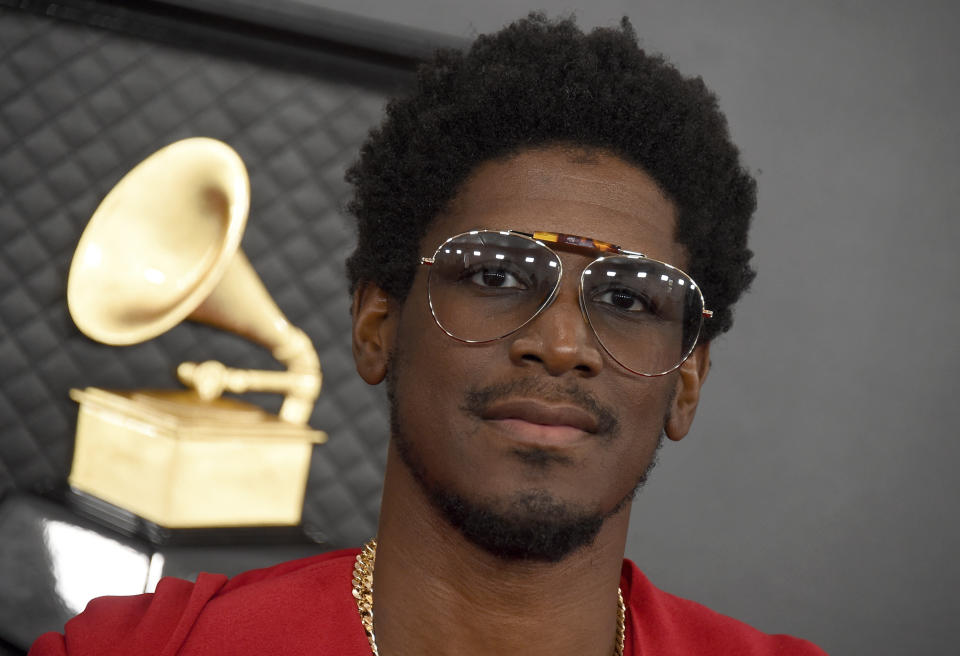 Labrinth arrives at the 62nd annual Grammy Awards at the Staples Center on Sunday, Jan. 26, 2020, in Los Angeles. (Photo by Jordan Strauss/Invision/AP)