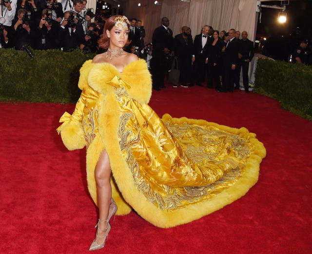 Rihanna's Met Gala yellow dress by Chinese fashion designer Guo