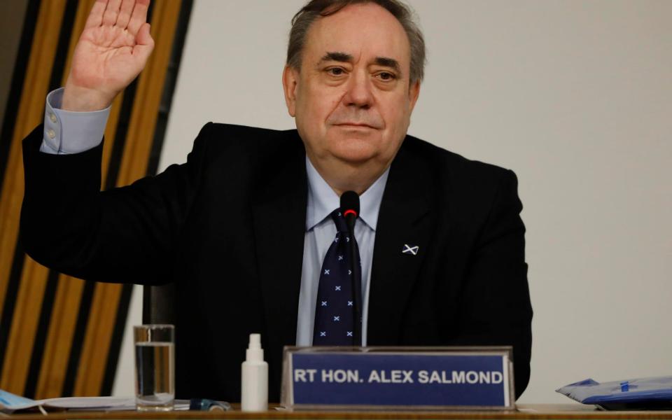 Alex Salmond, former First Minister, appears before the Scottish Parliament Committee - Getty