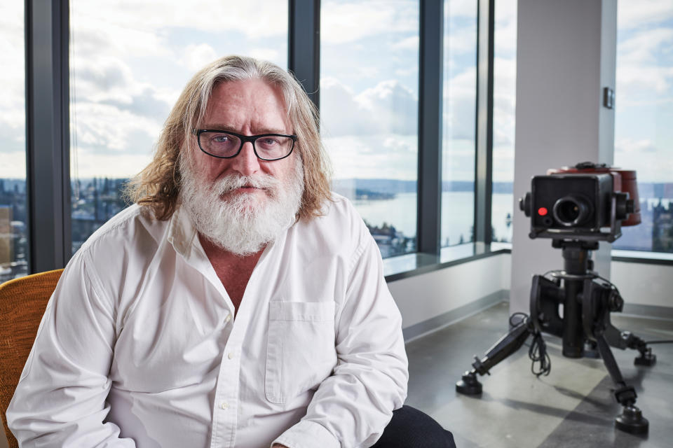 BELLEVUE, UNITED STATES - FEBRUARY 26: Portrait of American video game developer Gabe Newell, photographed at Valve Corporations offices in Bellevue, Washington, on February 26, 2020. (Photo by Olly Curtis/Future Publishing via Getty Images)