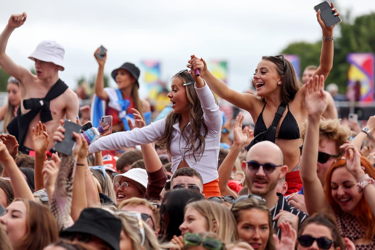 Music fans attend TRNSMT festival in Glasgow on July 8, 2022. (Getty Images)