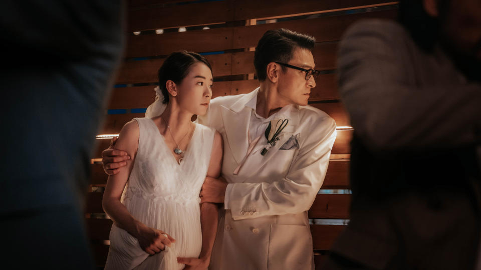 劉德華與劉雅瑟在電影中飾演夫妻。（圖／台灣映藝）