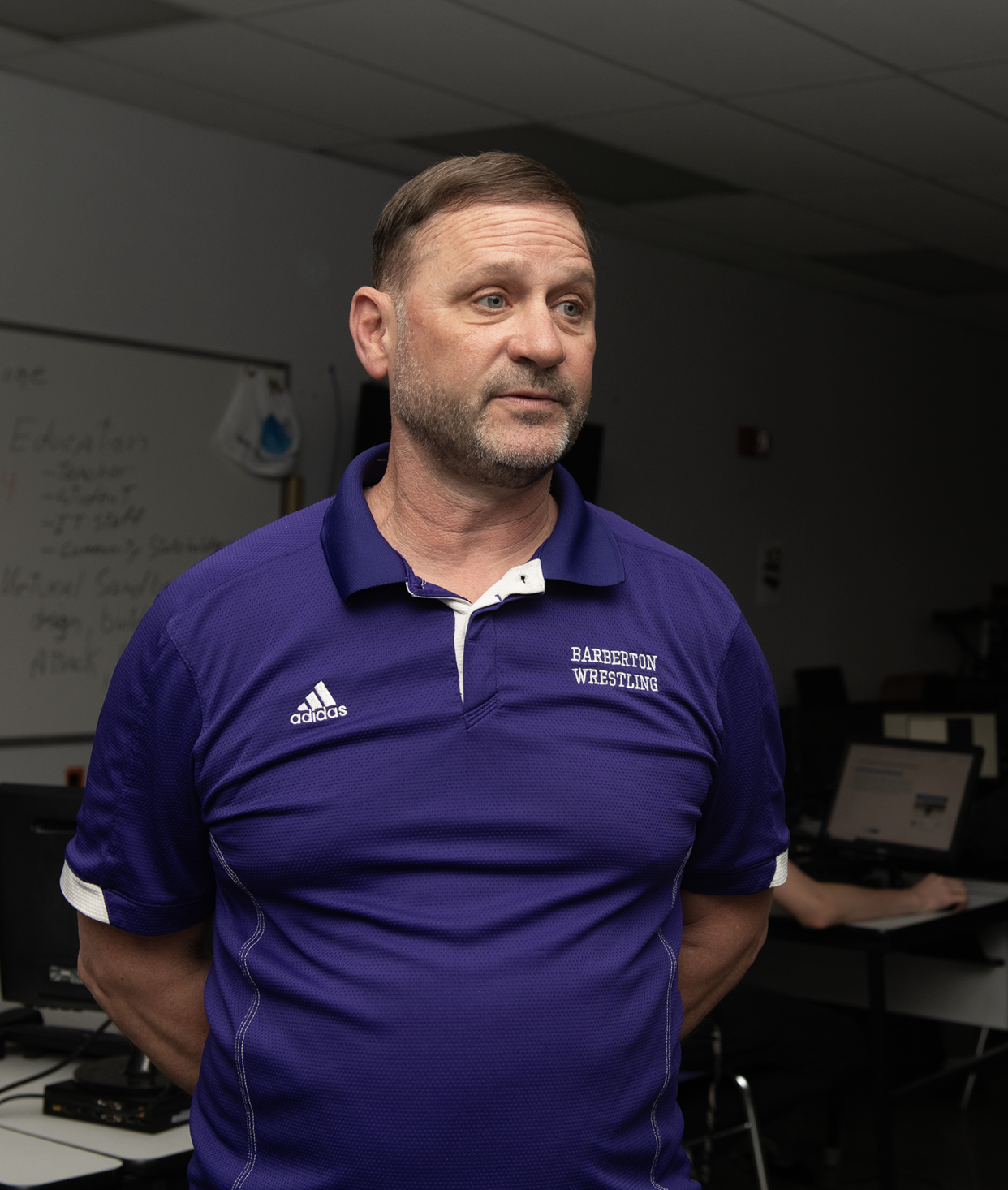 Richard Mehok, chief security officer at Barberton High School security operations center, will help to introduce technical equipment upgrades on the campus thanks to $1.4 million Ohio Department of Education grant.