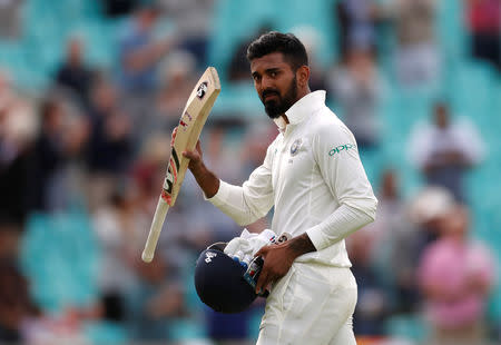 Cricket - England v India - Fifth Test - Kia Oval, London, Britain - September 11, 2018 India's KL Rahul acknowledges the applause of the crowd after being dismissed Action Images via Reuters/Paul Childs/Files