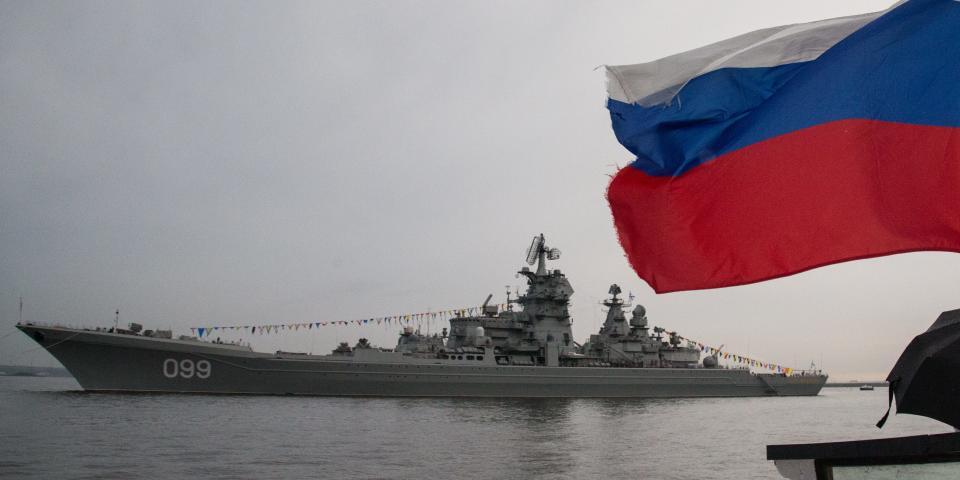 Russian Navy's Pyotr Velikiy (Peter the Great) nuclear battlecruiser.